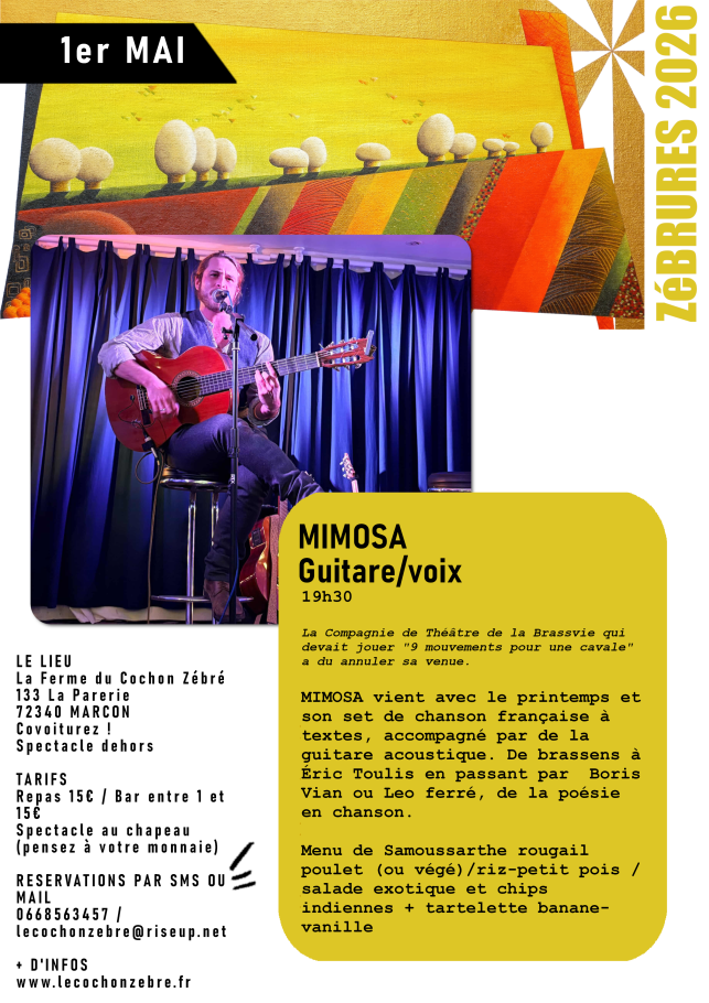 Zébrures – 1er Mai –&nbsp;Guitare/Voix